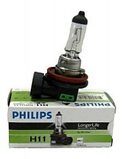 Лампа галогеновая  H 11 12V 55W Phillips LongLife PGJ19-2